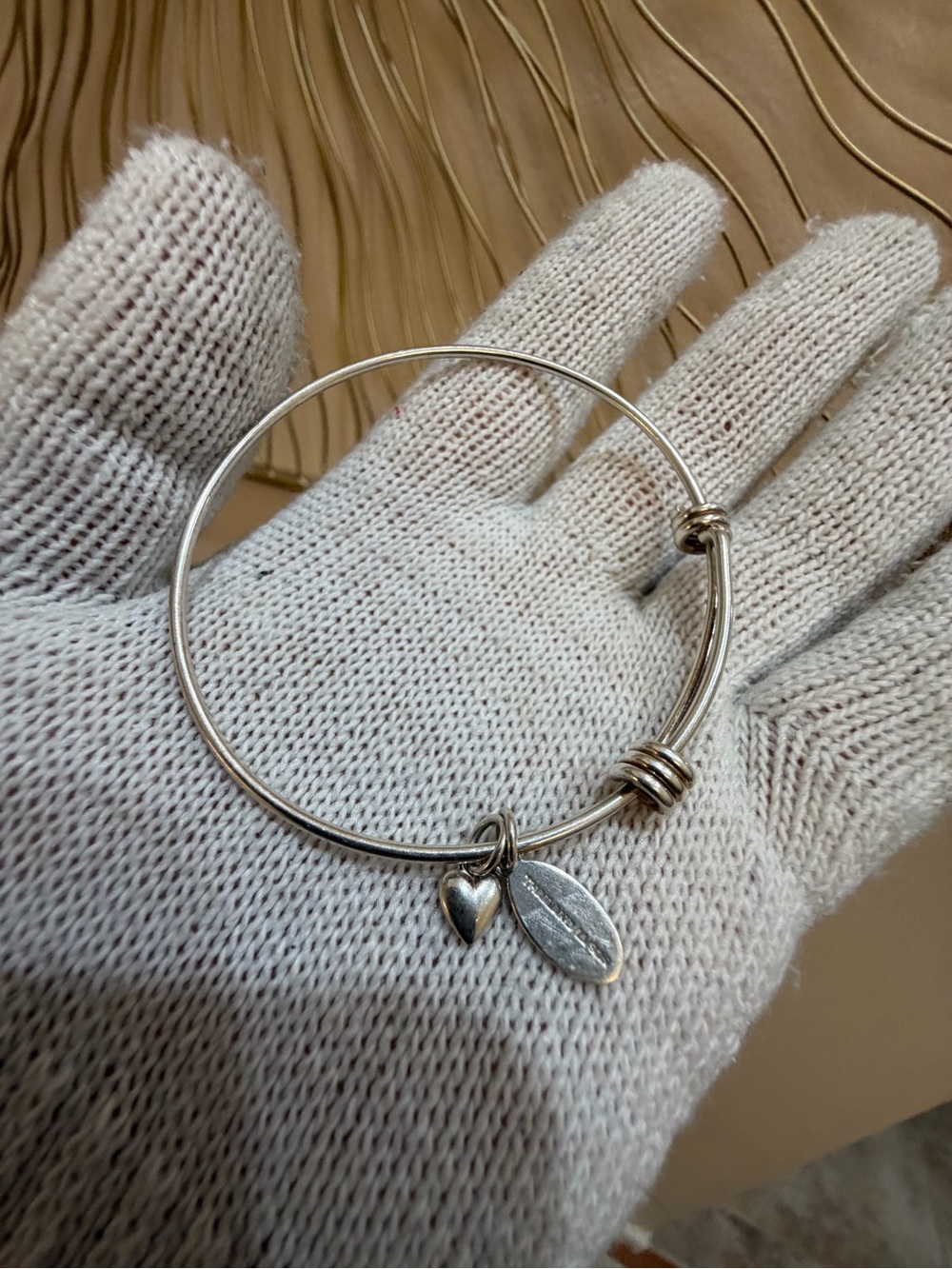 Extraordinary Life .925 Sterling Silver Expandable Wire Bangle Bracelet – 9.74g